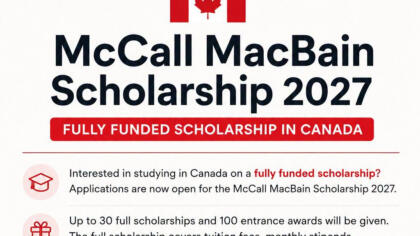 McCall MacBain Scholarship 2027: Eligibility, Deadline, How to Apply