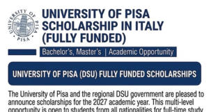 University of Pisa Scholarship 2027: Eligibility, Deadline & Process 2 University of Pisa Scholarship 2027: Eligibility, Deadline & Process